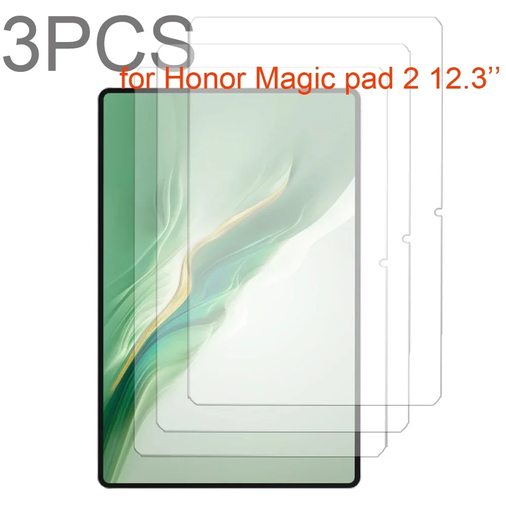 3 PCS protetor de tela de vidro para Honor Magic Pad 2 12,3 ''2024 tablet película protetora 9H dureza
