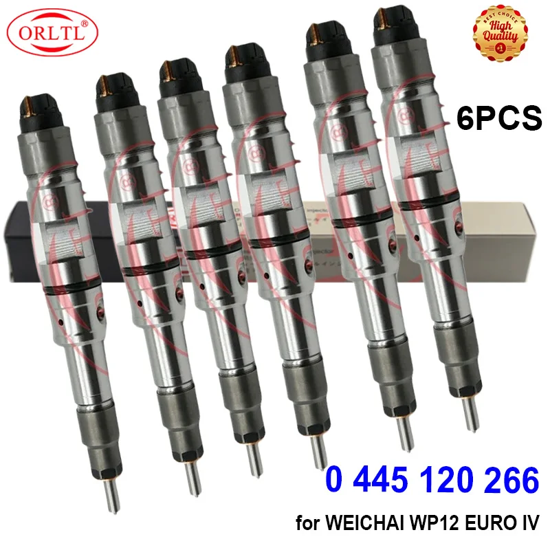 

ORLTL 0445120266 Genuine Fuel Injector 0 445 120 266 612640090001 612630090012 for WEICHAI WP12 EURO IV 6PCS