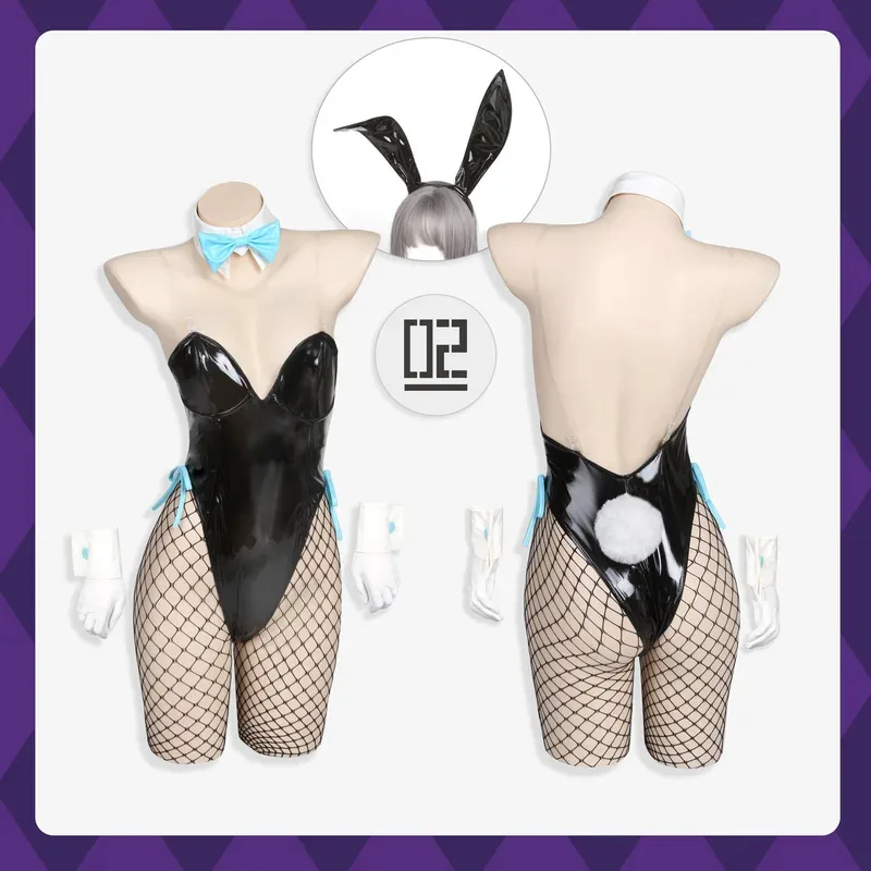 لعبة الأزرق الأرشيف كاكوداتي كارين الأرنب فتاة تأثيري حلي أحذية عالية الكعب هالة دور اللعب هالوين كرنفال الزي الطرف