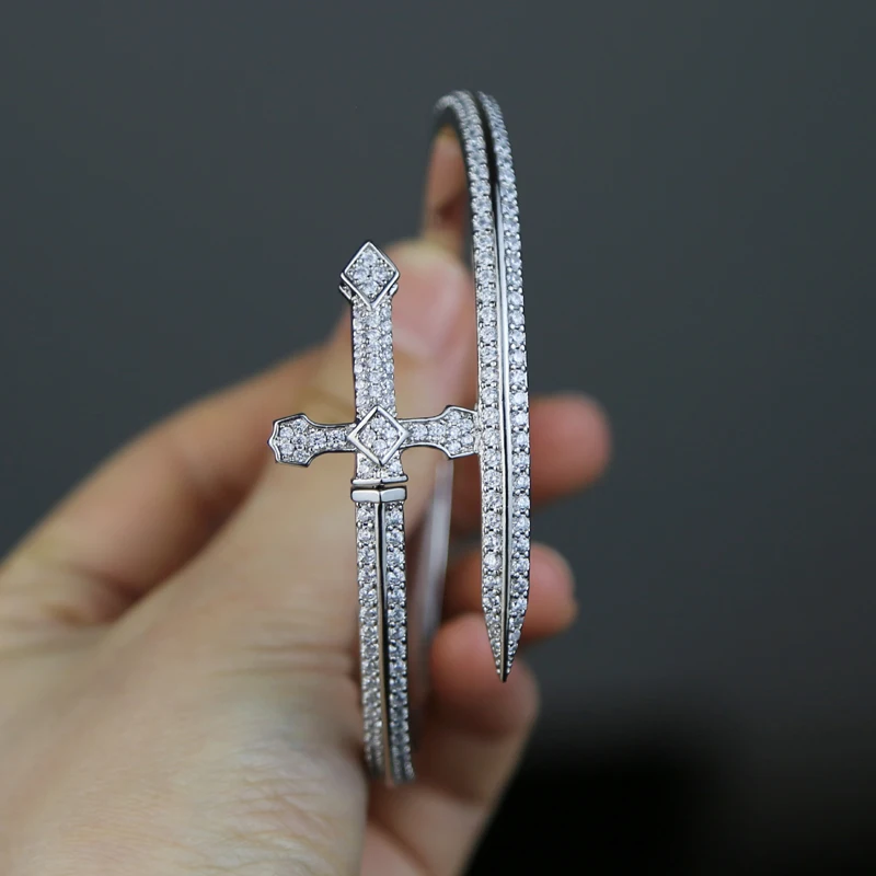 سوار العدالة بلينغ مثلج للرجال ، مجوهرات رائعة ، سوار هيب هوب ، لون ذهبي وفضي ، هدية حفلة للأولاد