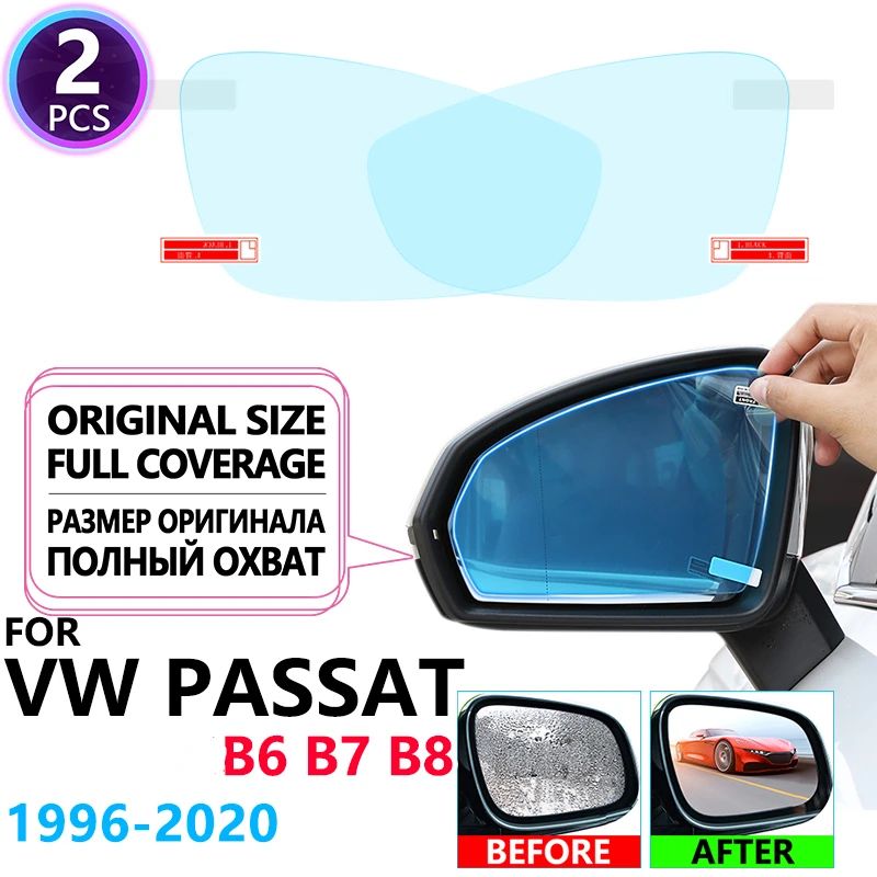 Full Cover Anti Fog Rainproof Film Rearview for VW Volkswagen Passat B6 B7 B8 CC 1996~2020 Car Sticker Films Accessories