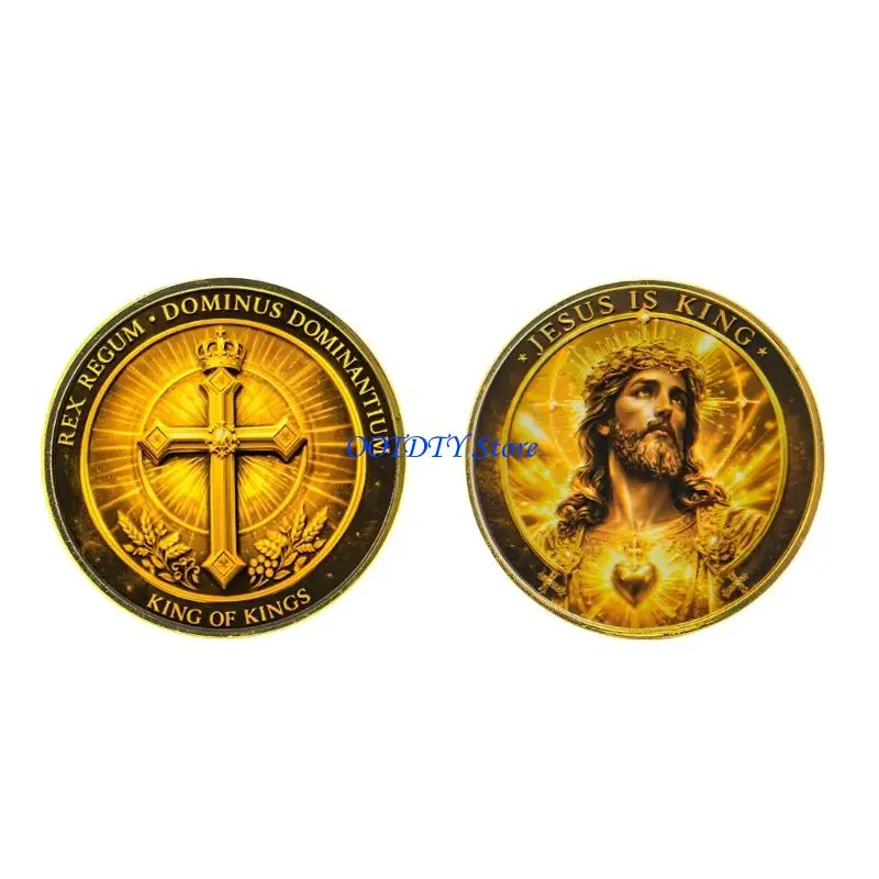 367A Christian Challenge Coin Crosses Jesuses Commemoratives Coin,Christian Blessing Coin Collectible Religious Gift Unisex