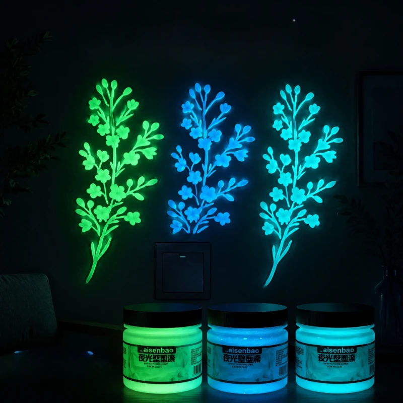 125g 3 Colors Luminous Modeling Paste Fluorescent Texture Paint DIY 3D Wall Painting Acrylic Texture Art Craft Materials