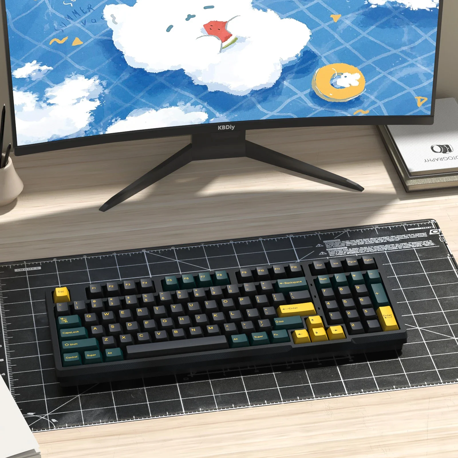 KBDiy 176 مفتاحًا/مجموعة PBT GMK Marrs Green Keycap مخصص مزدوج النار الكرز الشخصي Keycap للوحة المفاتيح الميكانيكية ISO DIY MX Switch #5