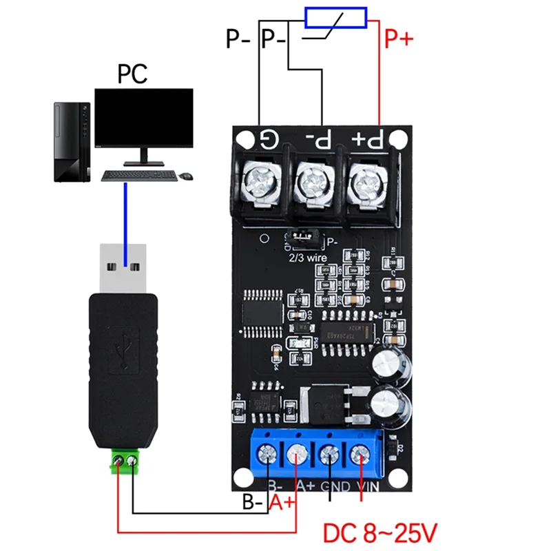 AA60-PT100 Platinum Thermistor RTD Thermocouple Temperature Sensor Transmitter RS485 MODBUS RTU Module