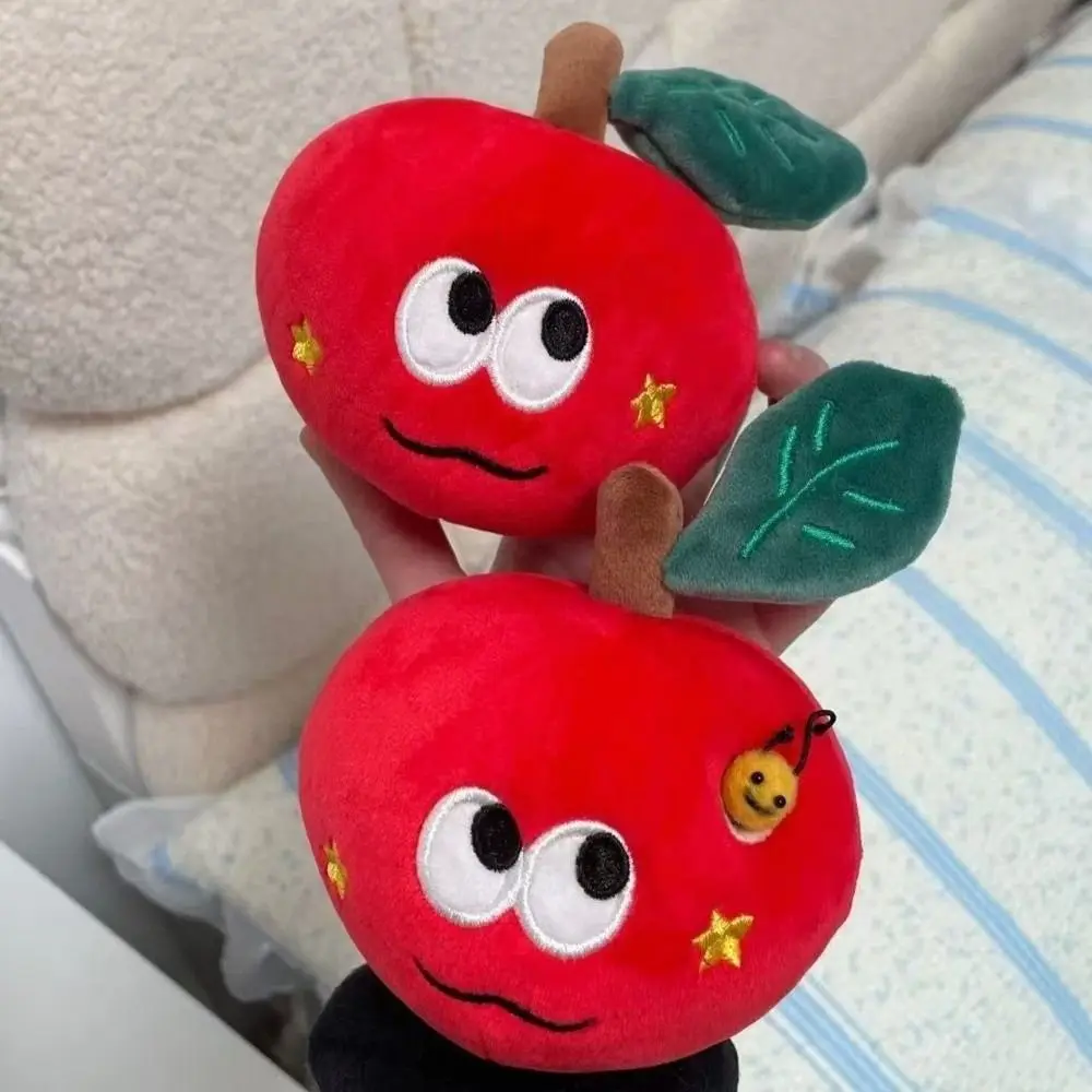 Fashion Cartoon Plush Fruit Doll Romantic Cute Creative Ring Organizer Fluffy Red Plush Mechanism Ring Toy Birthday Festival