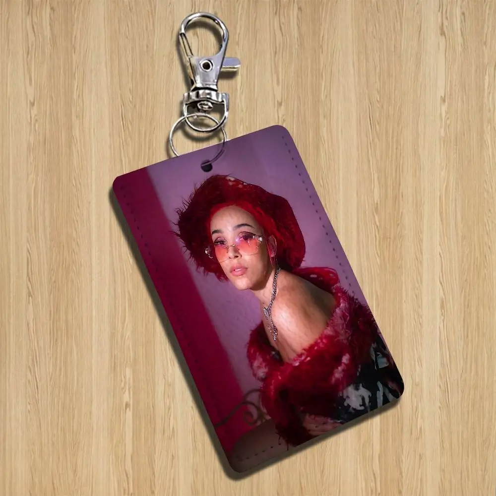 art So High red Doja Cat Holder For Bank Business Work Card Holder Student Card Case Bus Card Keychain