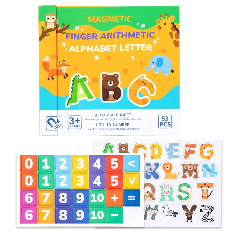 Montessori-Inspired Math & Alphabet Learning Kit – Educational Counting Toy for Toddlers, Finger-Based Arithmetic & Letter