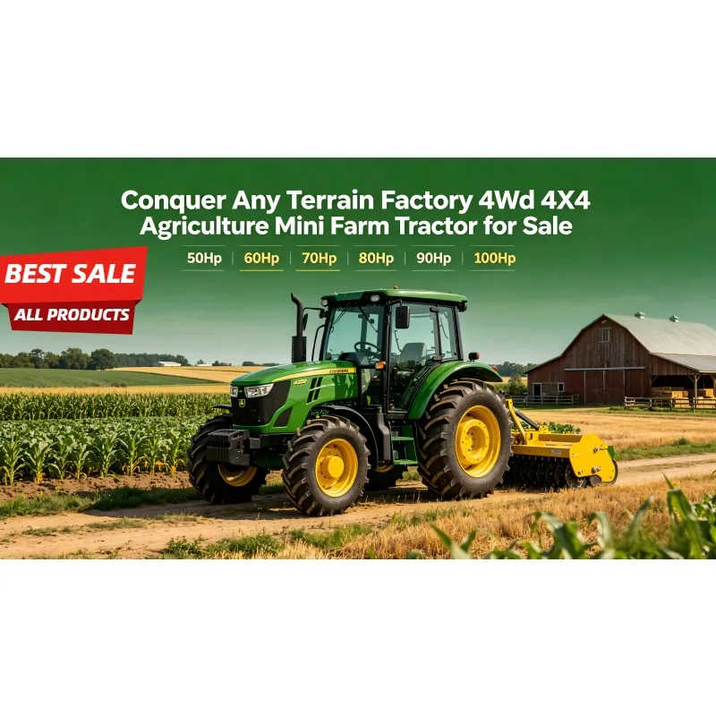 4WD 4×4 25HP Mini Agricultural Tractor, Chinese Small Farming Tractor with Planter
