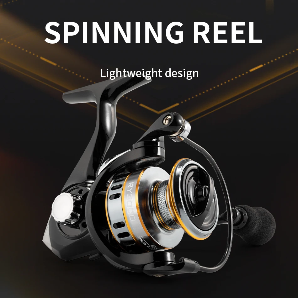 ROOBLINOS-RY Spinning Reels, Ultralight Metal, Gear Ratio, 1000-7000, Saltwater or Freshwater, 17kg Max Drag, 5.2:1