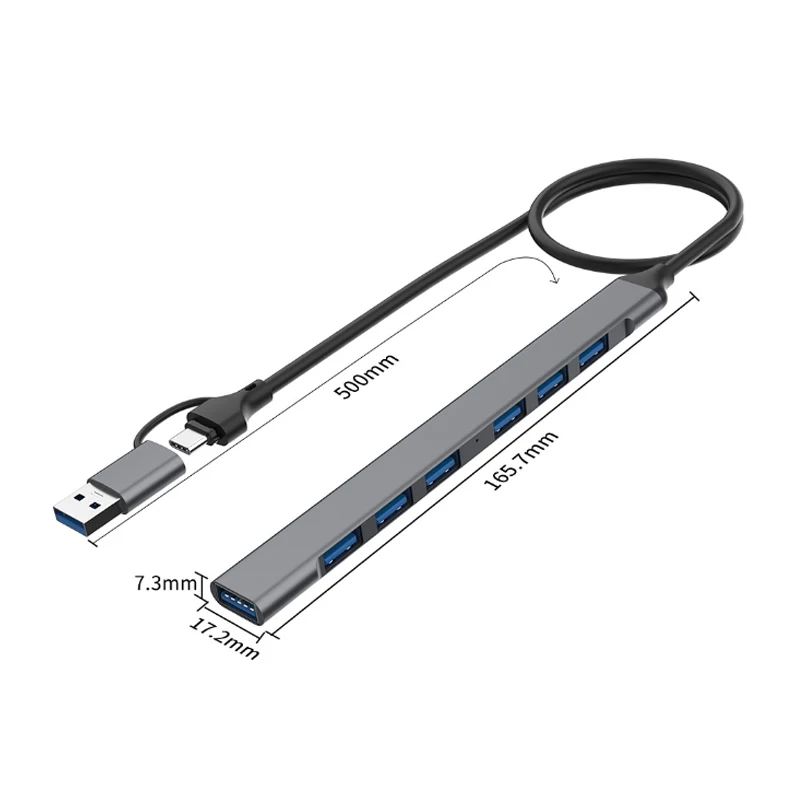 محول مقسم موسع متعدد الوظائف لمحور الألعاب ، محطة إرساء ، محول من النوع C ، USB من النوع C