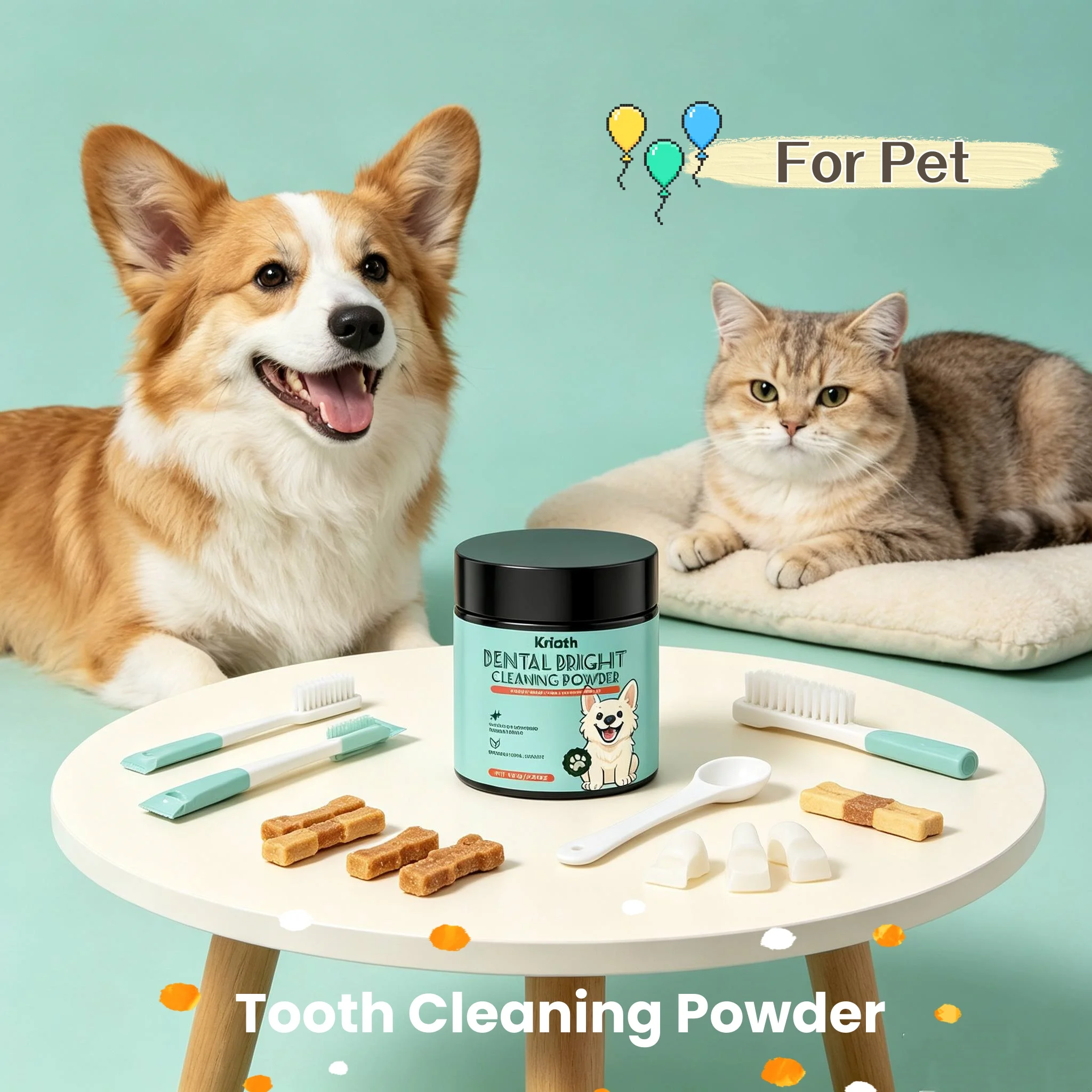Teeth Whitening Powder - Proszek do czyszczenia zębów dla psów,