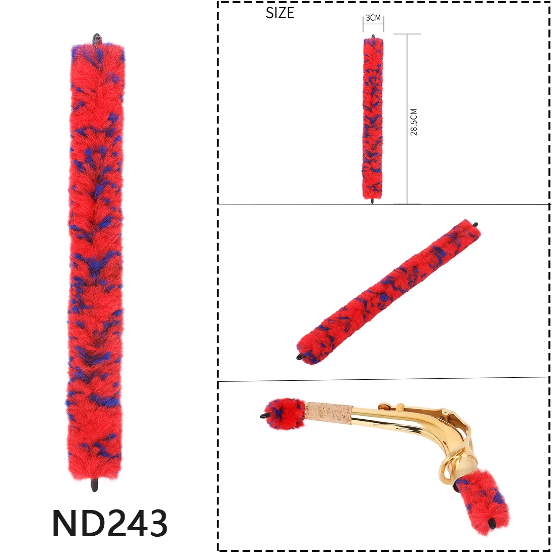 SLADE Instrument Ceaning Brush Colourful Musical Instruments Cleaning Tools for Saxophone/Clarinet/Flute/Piccolo/Trumpet/Cornet