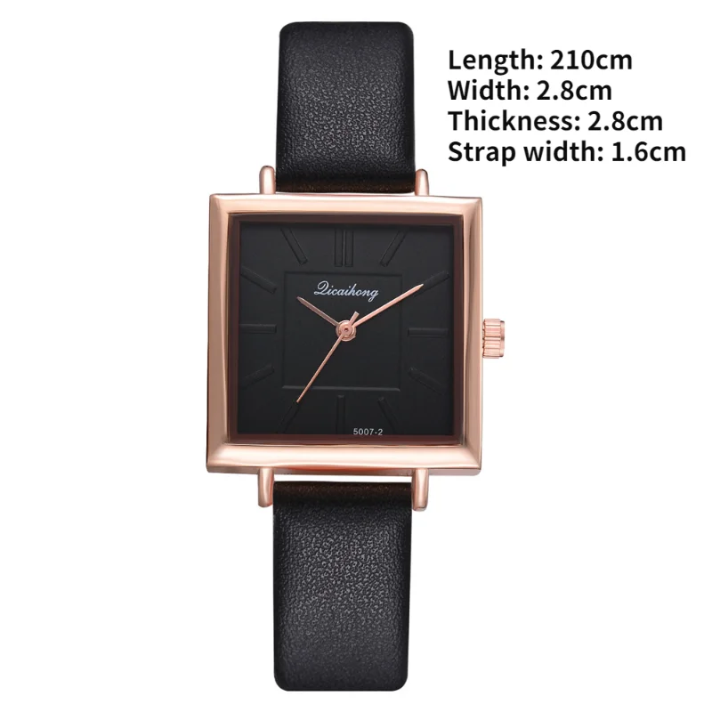 Women\'s Wrist Watch Square Quartz Watch Trend Fashion Luxury PU Leather Women Watches Simple Elegant Ladies Watches for Women