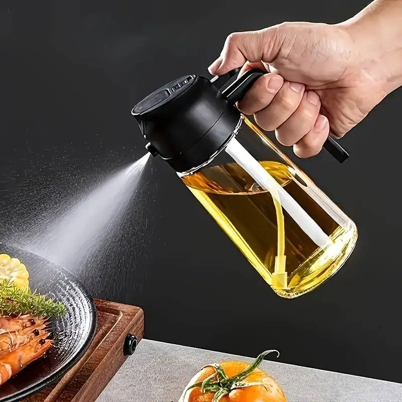 470ml Kitchen Oil Spray Bottle BBQ Cooking Olive Oil Dispenser Camping Baking Empty Vinegar Soy Sauce Sprayer Containers