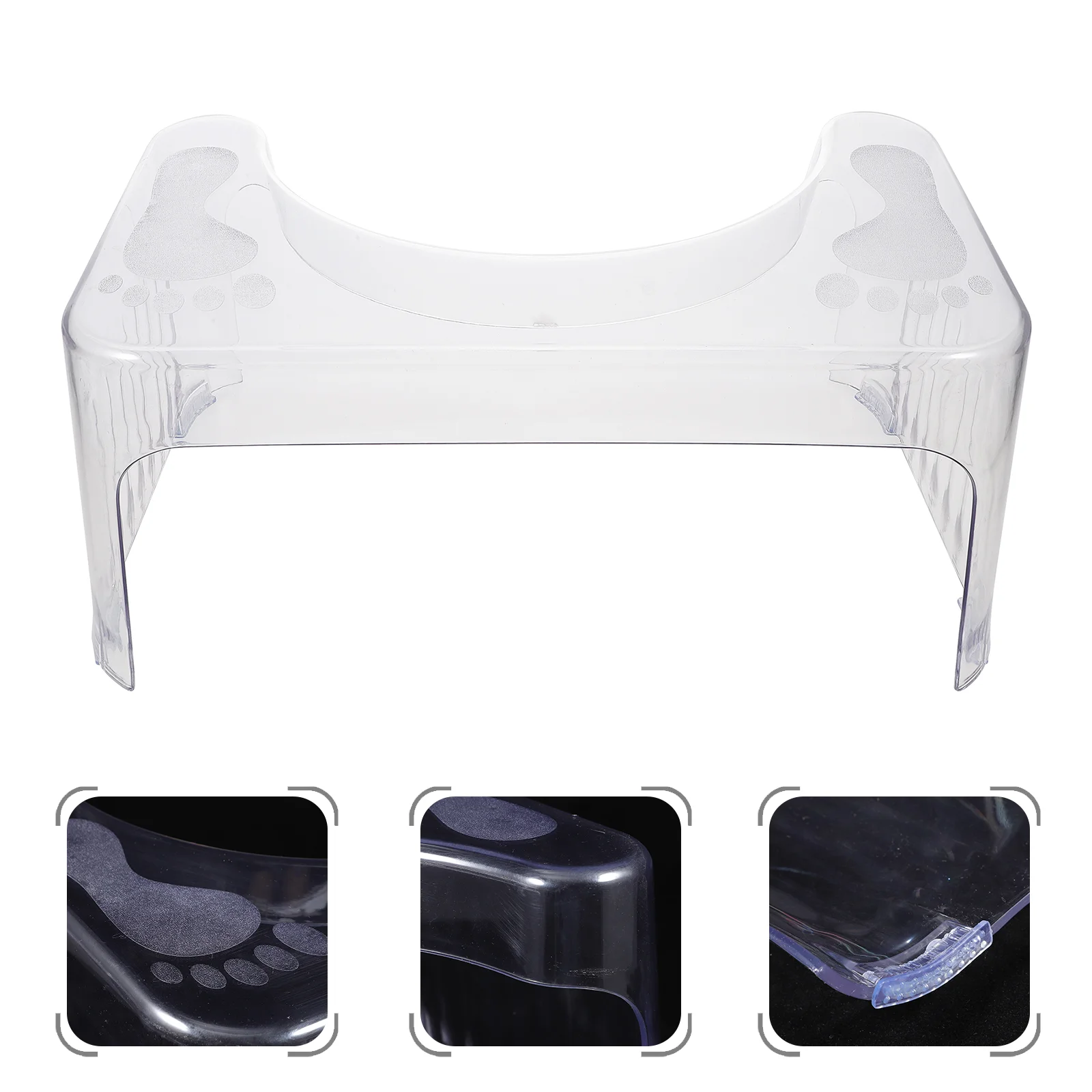 Stool for Children Household Transparent Bathroom Supply Premium Material Anti Optimal Squatting Position Healthier