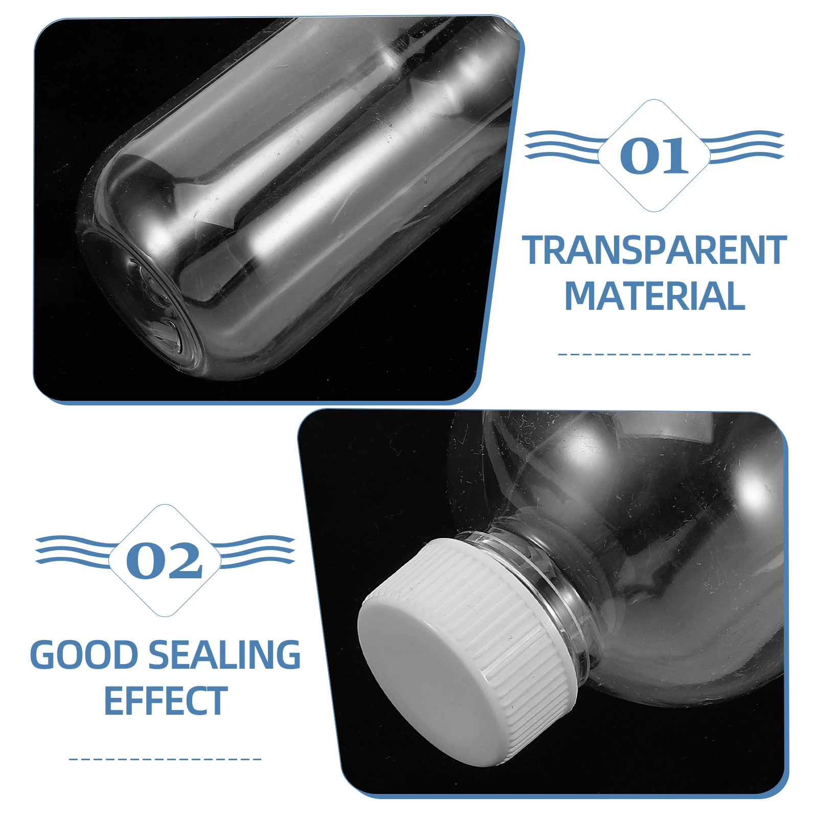 

6pcs Bead Subpackage Bottle Refillable Reusable Plastic Small Bottles With Caps Leak-Proof Transparent Container For Storage