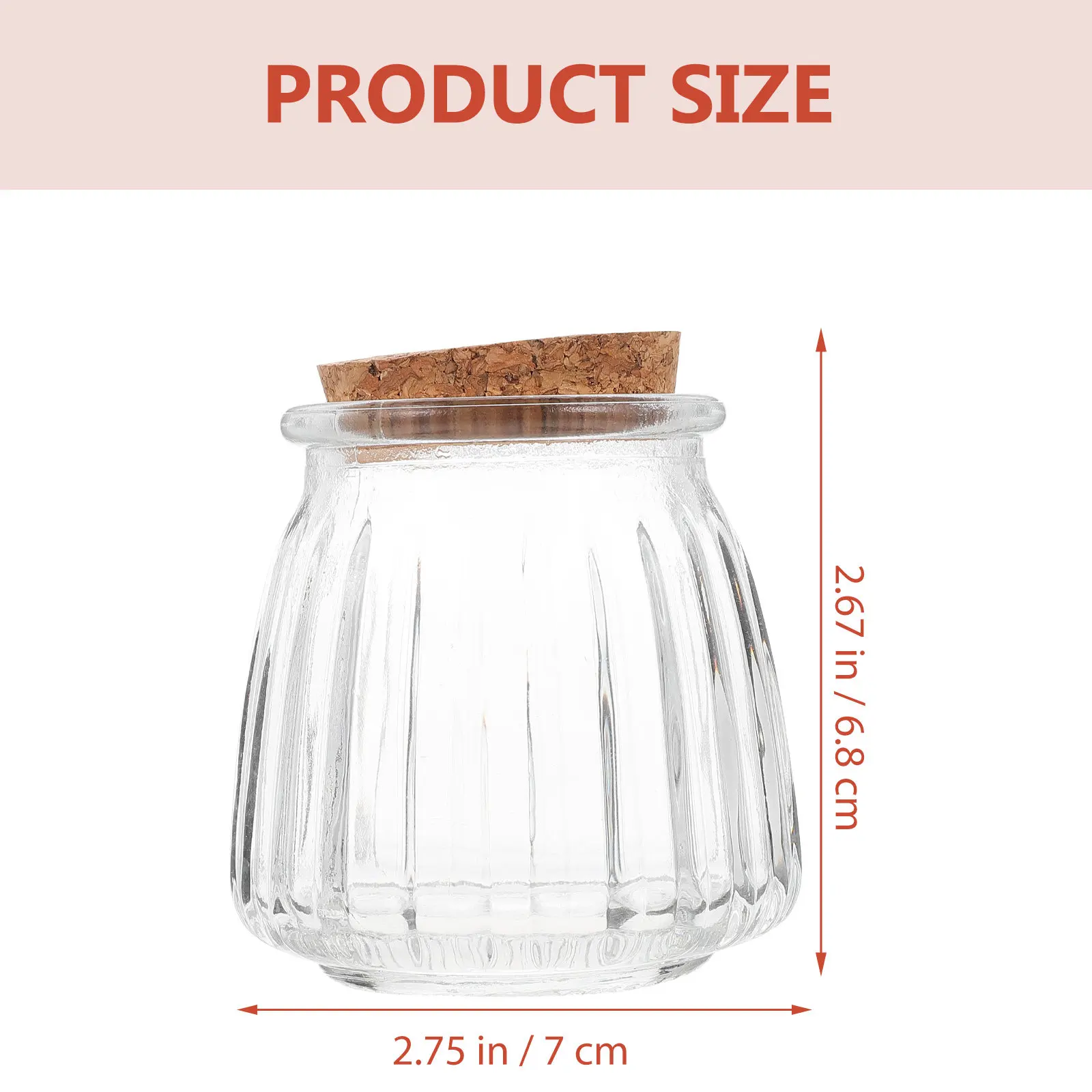 4Pcs Transparent Glass Bottles with Natural Cork Lid Wishing Drift Bottle Craft Storage Jar Home Decor Gift Empty Perfume