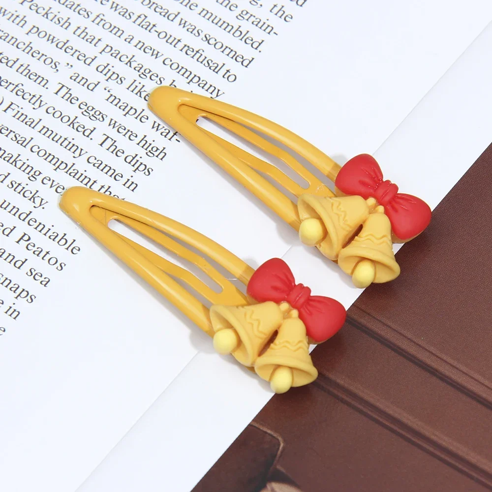 2Pcs Cute Cartoon Christmas Hair Clips for Kids Girls Lovely Hair Accessories Headband Party Gift Fashion Princess Bangs Hairpin