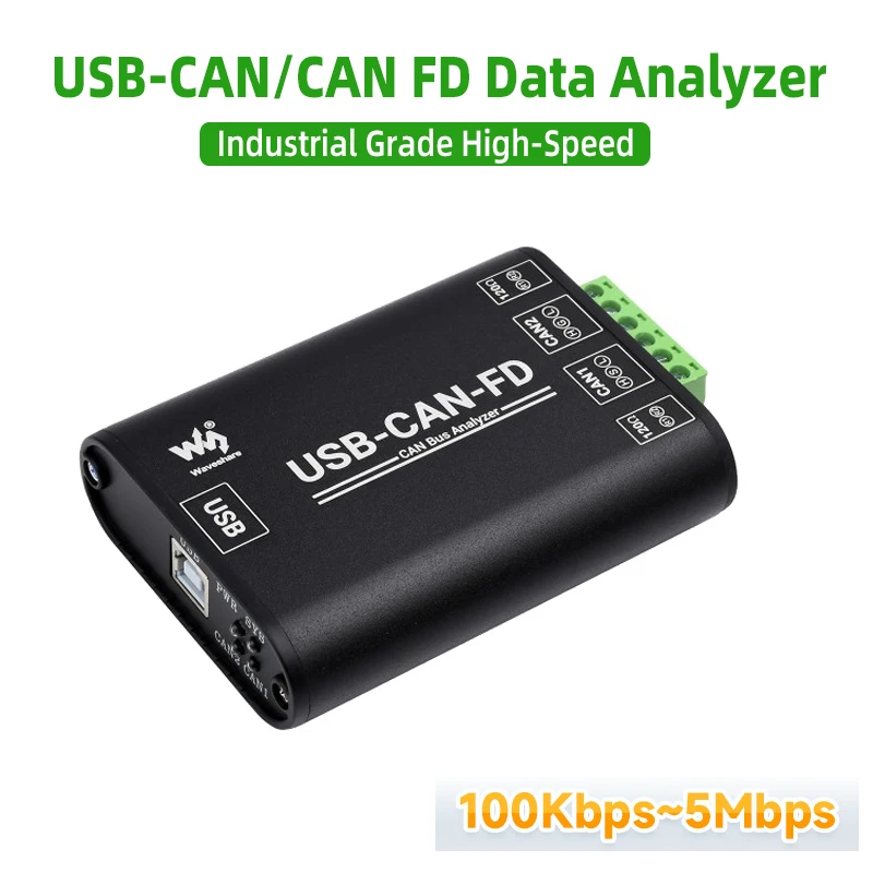 

Industrial-Grade High Speed Can Bus Data Analyzer 100Kbps~5Mbps USB to CAN FD Interface Converter Communication Module