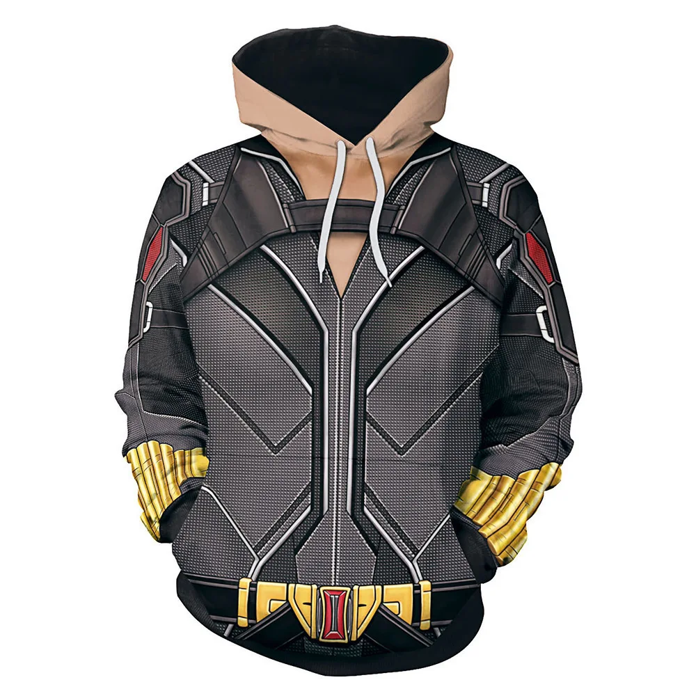 Hero Black Widow 3D Hoodie Zipped Cardigan Hooded Sport Cosplay Anime Accessory view 5