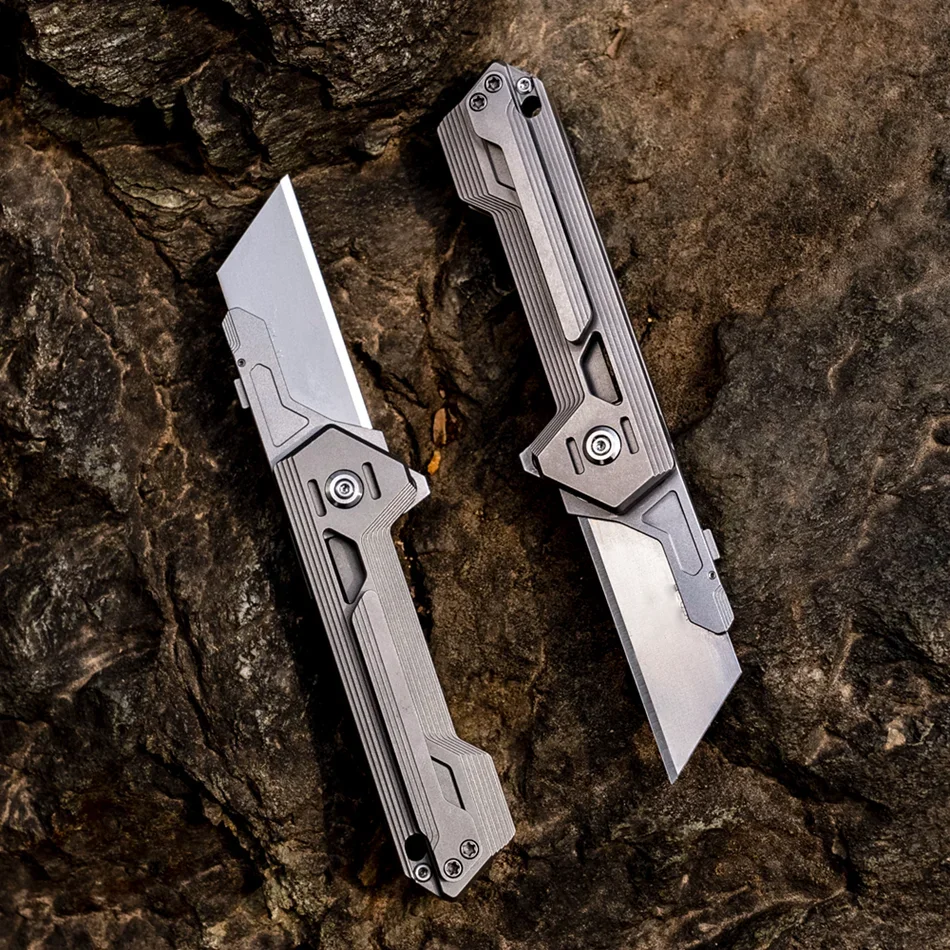 Titanium Alloy Pocket Cutter Knife Unpacking Camping Pocket Outdoor Tools Utlity Knife EDC