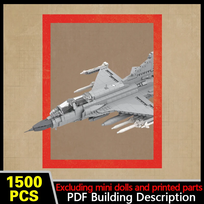 JF-17 Multi-Role Fighter Jet Model MOC Building Bricks War Equipment Modular Technology Gifts Holiday Assemble Children Toy Suit