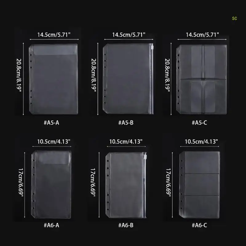 10 ชิ้น/เซ็ต Binder ซิปโฟลเดอร์ 6-Ring Binder แฟ้มรายงาน Binder Dropship
