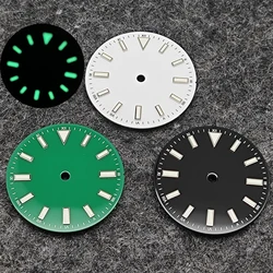 28.5mm Enameled Watch Dial with Green Luminous Coloured Watch Faces for NH35/ ETA2836 / 8215/ Mingzhu 2813 Movements