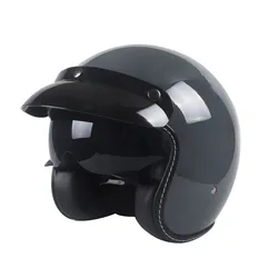 ECE Motorcycle  Helmet Open Face Dark Lens With Sun Brim Men Women Summer Scooter Motorbike Moto Bike Helmet