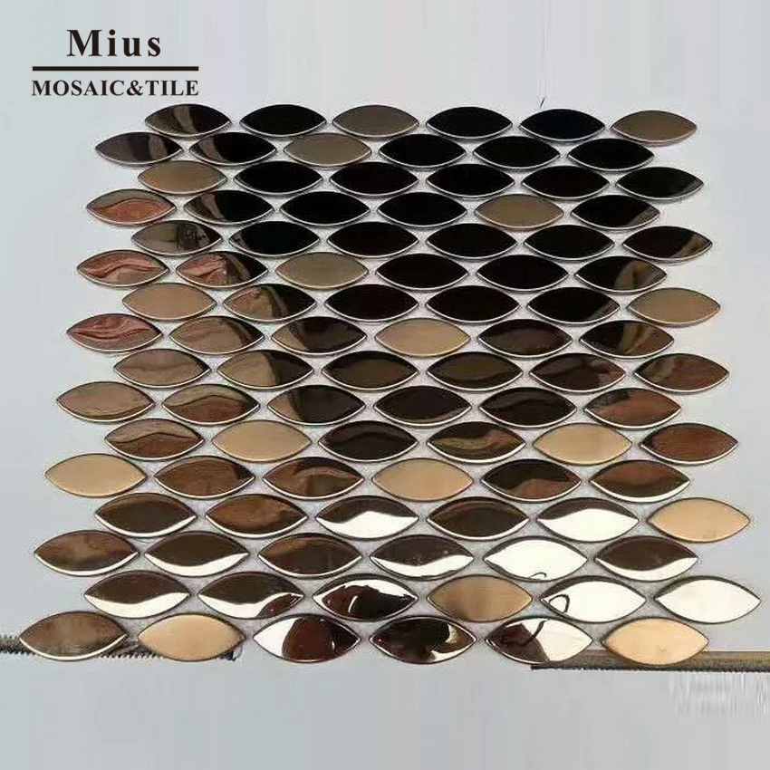 

Hot sale oval stainless steel mosaic tile