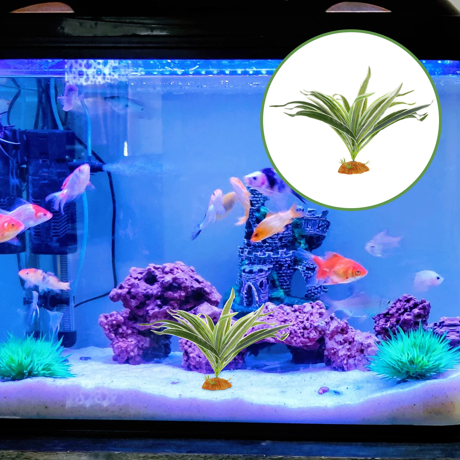 

Fake Green Grass Plant For Reptile Terrarium Lifelike Artificial Aquarium Decor Simulation Landscape Ornament Reptile Tank