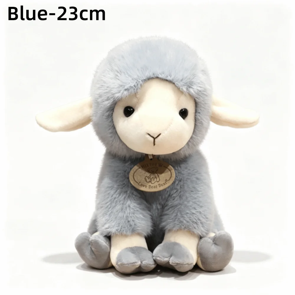 Lovely 11/17/23cm Size Sheep Pillow Sitting Pose Soft Sheep Pillow Long Ear Fluffy Huggable Pillow Gifts