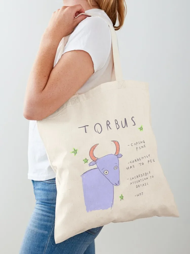 

Torbus the Hot and Coping Bull - HorrorScoops Asstrology Tote Bag Canvas bag Fabric bag eco pack