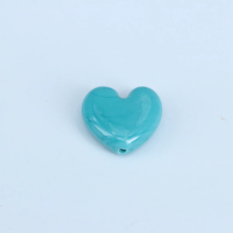 5PCS 20mm Heart Shape Lampwork Glass Loose Beads for DIY Necklace Bracelet Earrings Crafts Jewelry Making Findings Accessories