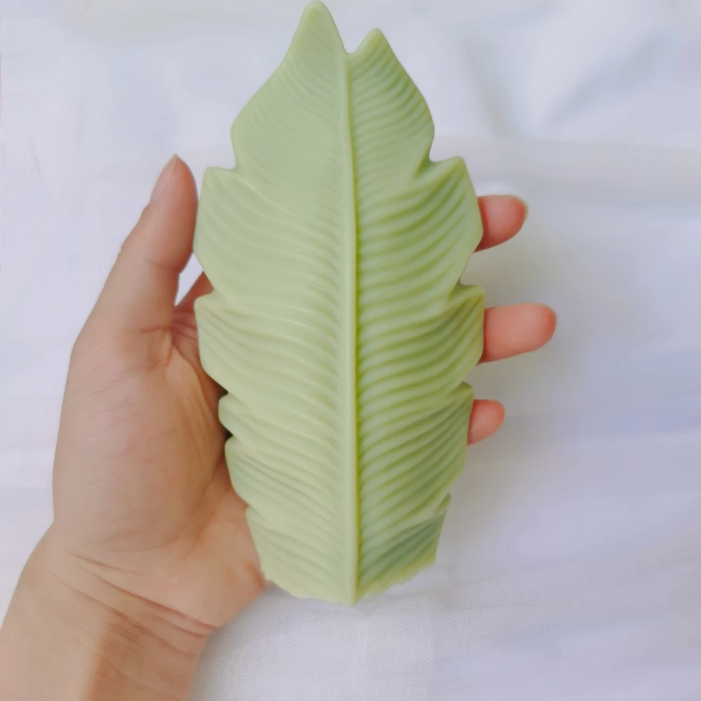 3D Unique Leaf Shape Candle Mold Aromatherapy Gypsum Leaves Silicone Candle Mould