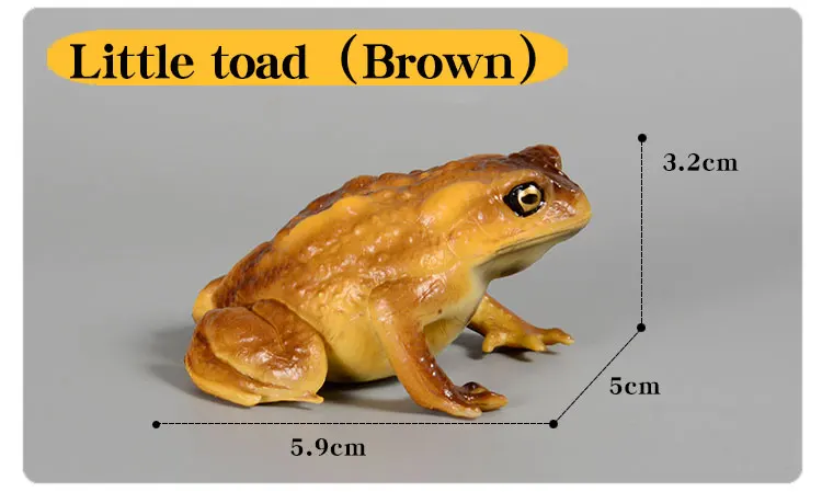Pädagogische realistische Krötenfrosch-Figur, handbemaltes Wildtier, Insektenfigur, Gummi-Tiermodell, Spielzeug für Kinder – Detail 7