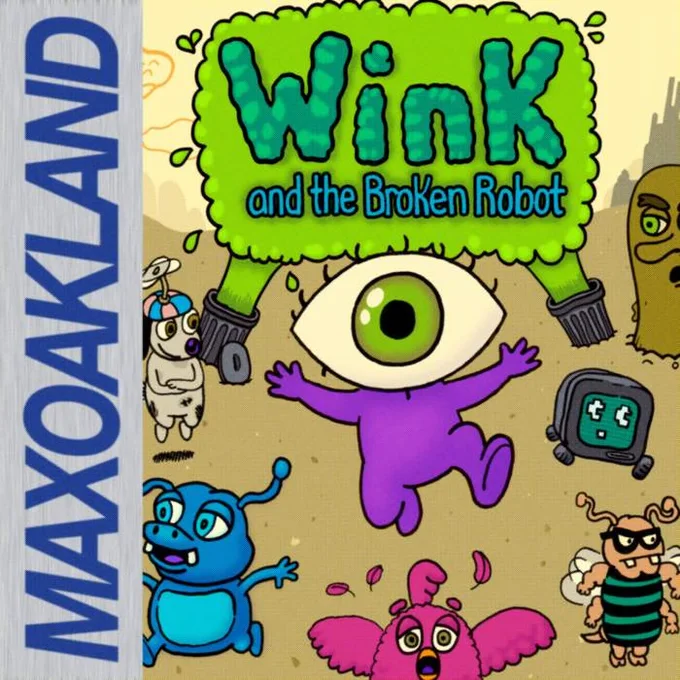 

Игровая карта Wink & the Broken Robot GBC в случайном футляре