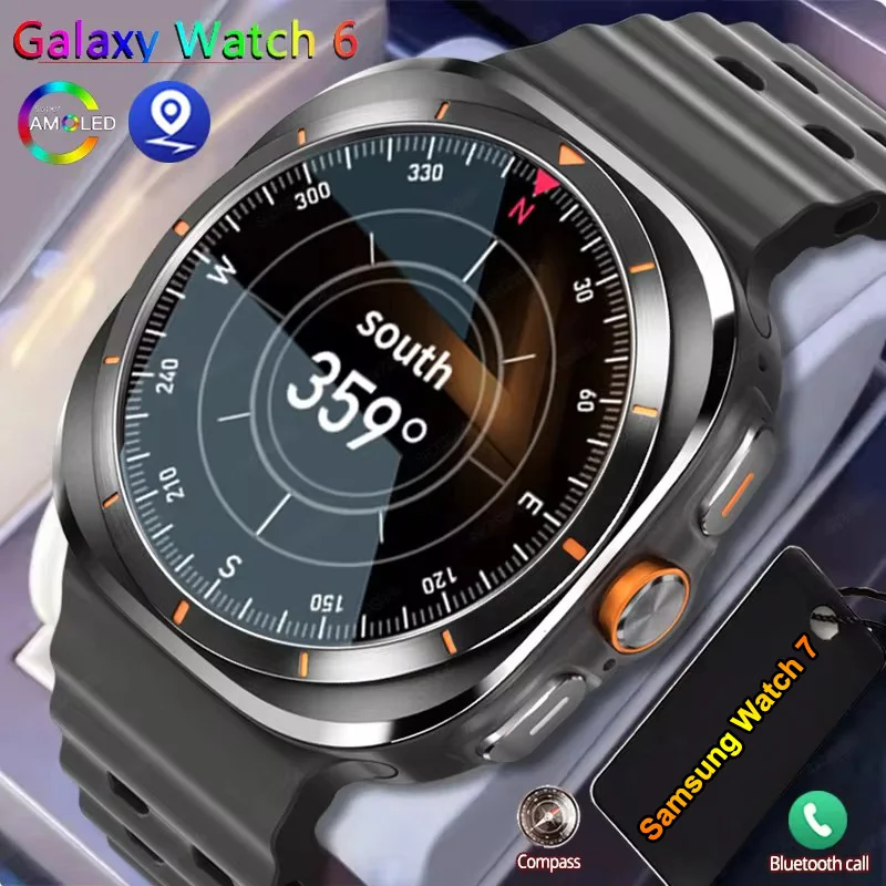 

For Samsung Galaxy Watch 7 Ultra GPS Smart Watch Men Outdoor Sport Compass NFC AMOLED Full Touch Screen BT Call IP68 Smartwatch