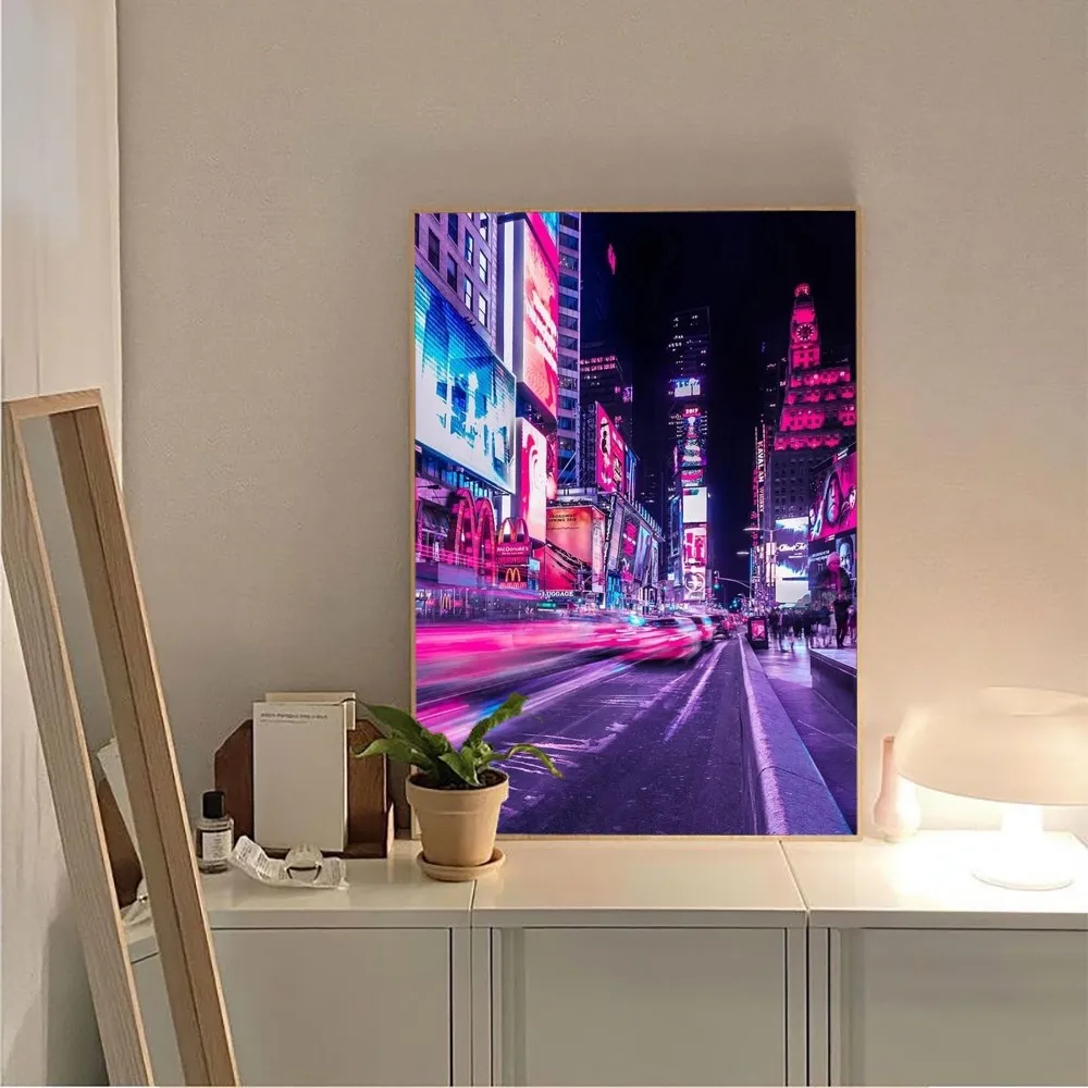 Night City Pop Kyoto Osaka Tower City Street Poster Kraft Club Bar Paper Vintage Poster Wall Art Painting Bedroom Study Stickers