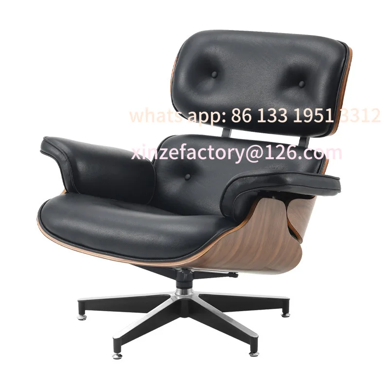 

Customizable recliner designer leather light luxury rotating living room single sofa boss nap lazy leisure chair