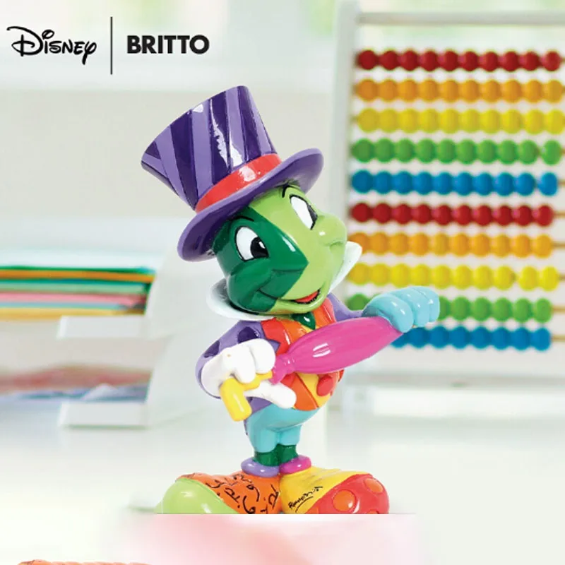 디즈니 오리지널 차고 키트 피노키오 미니 크리켓 Jiminy 83MM 애니메이션 액션 피규어 소년 선물 모델 용 장난감