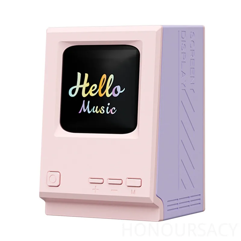 هدايا عيد الميلاد الإبداعية HIFI مضخم صوت صغير ستيريو ريترو TWS سمّاعات بلوتوث ساعة منبه عملية لسطح المكتب مع عرض كلمات #6