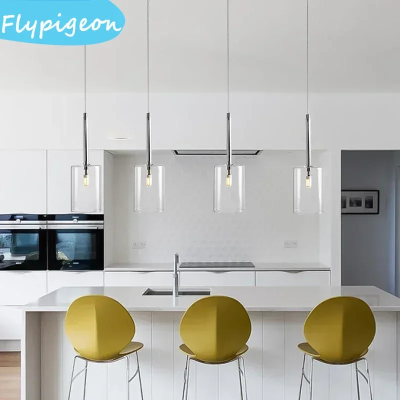 

Modern Minimalist Glass Pendant Light LED Restaurant Pendant Lamp for Living Room Bar Bedroom Home Decor Lighting