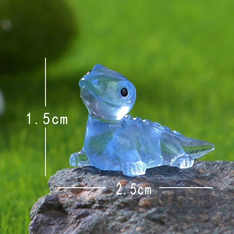 10PCS Mini Lizards Glow At Dark Lizard Vivarium DIY Accessories Mimiature Figurines Fairy Garden Decoration Kawaii Animals