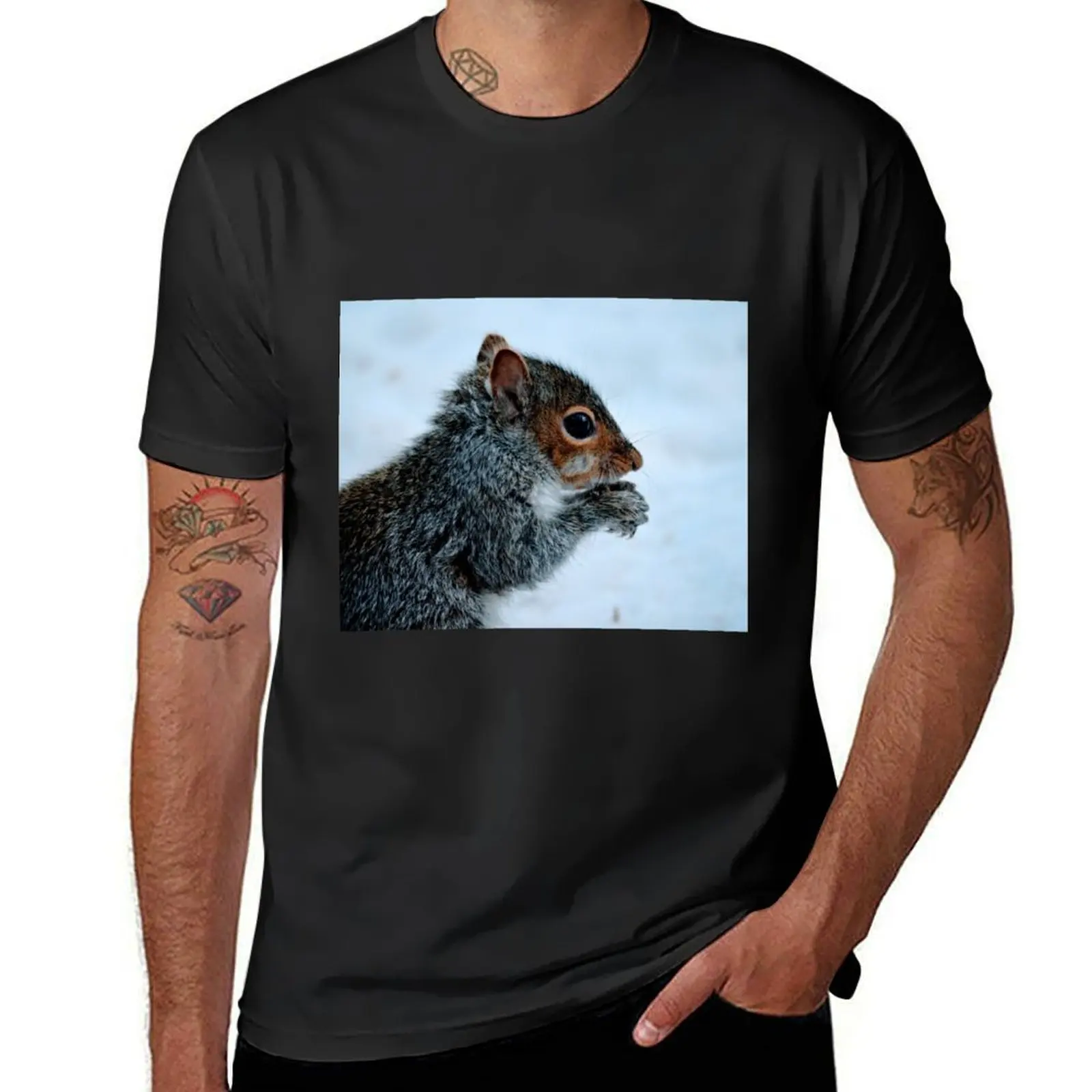 Squirrel T-shirt summer tops quick-drying plus size tops sublime mens t shirts casual stylish