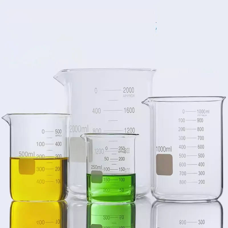 

Glass beaker set 50 100 250 1000 2000ml with scale high temperature resistant materials laboratory