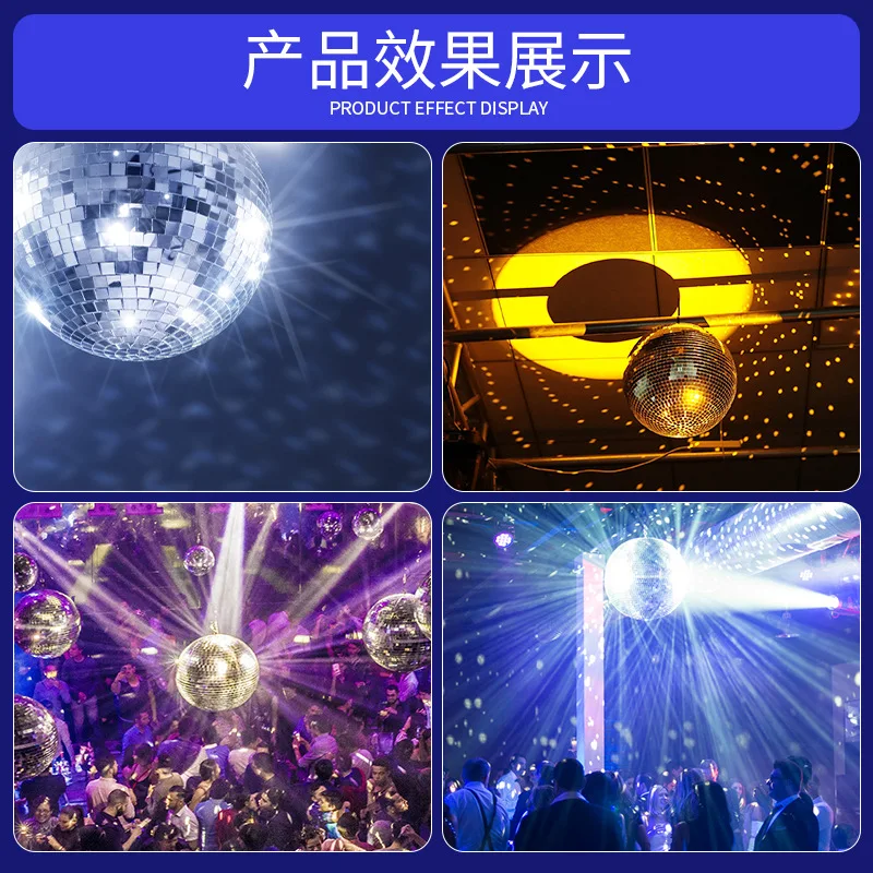 

Wenjing Stage Disco Mirror Reflective Ball KTV Bar Flash Light Ball Wedding Ballroom Disco Glass Ball