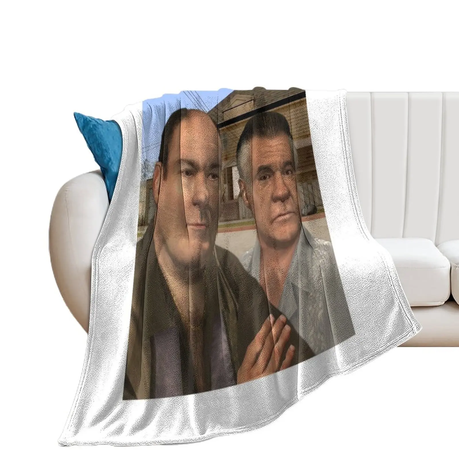 

Sopranos Tony and Paulie funny Throw Blanket Flannels funny gift Decorative Throw Vintage Blankets