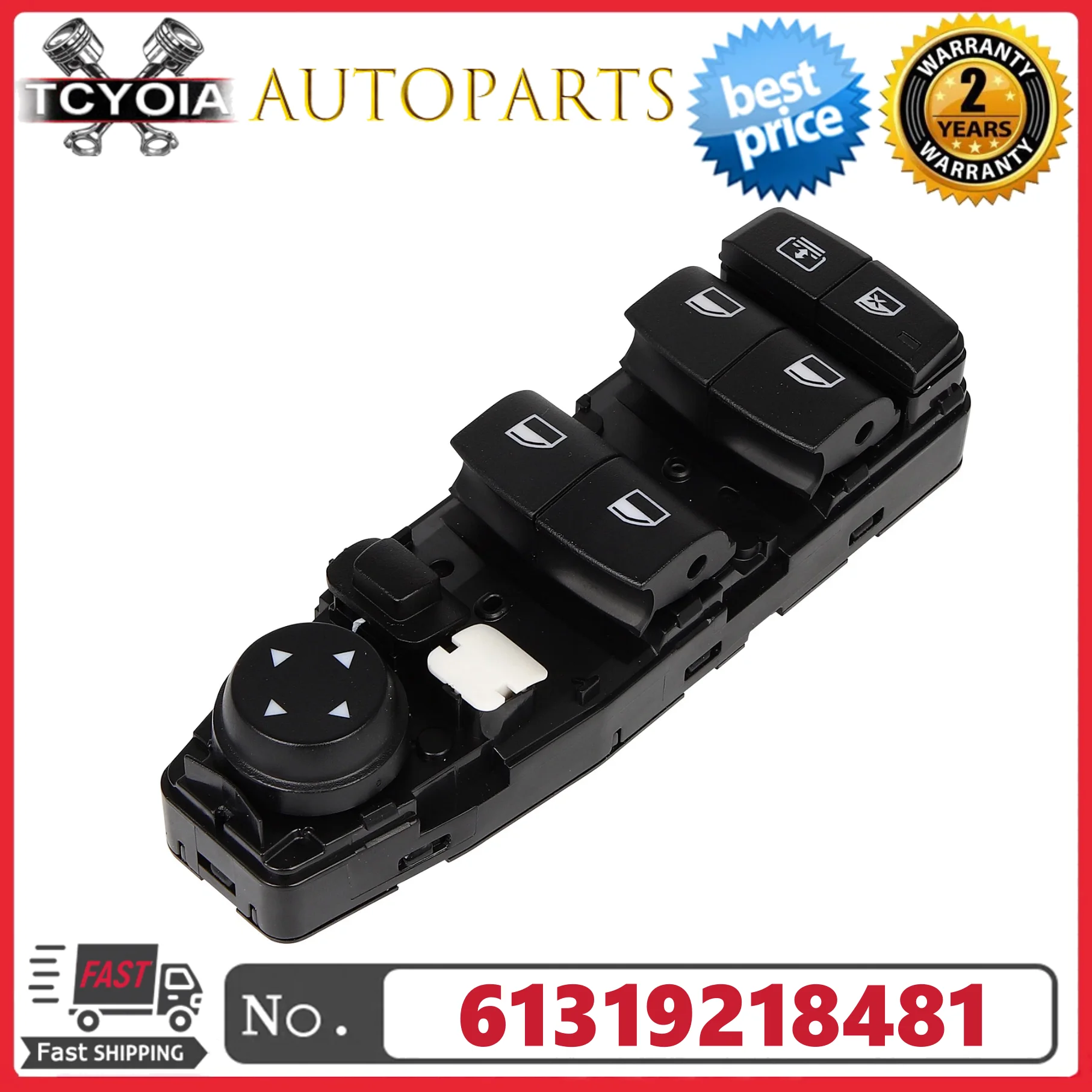 

Window Control Switch Front LH 61319218481 For BMW F30 F35 F80 320i 328i 335i M3